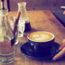 cup of coffee in coffee shop vintage color